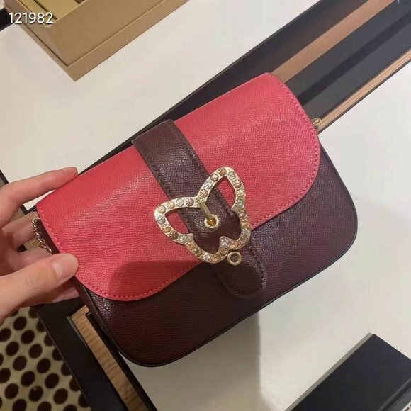 Coach C6796 Gemma Crossbody In Colorblock Strwbrry - Picture 1 of 7